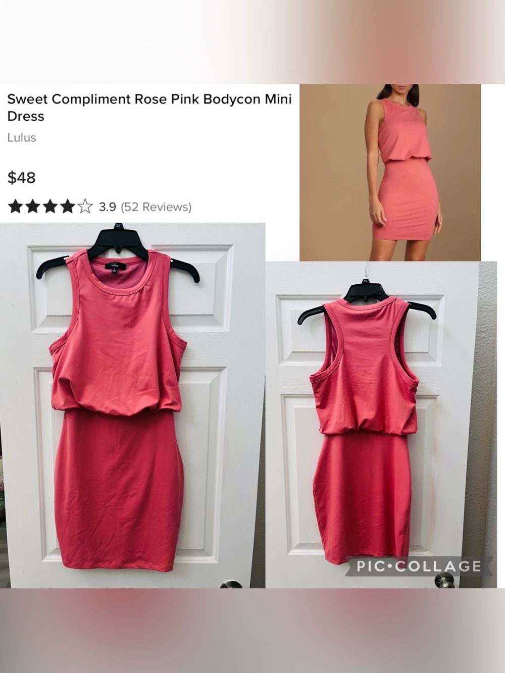 Lulus sweet compliment pink bodycon mini dress
